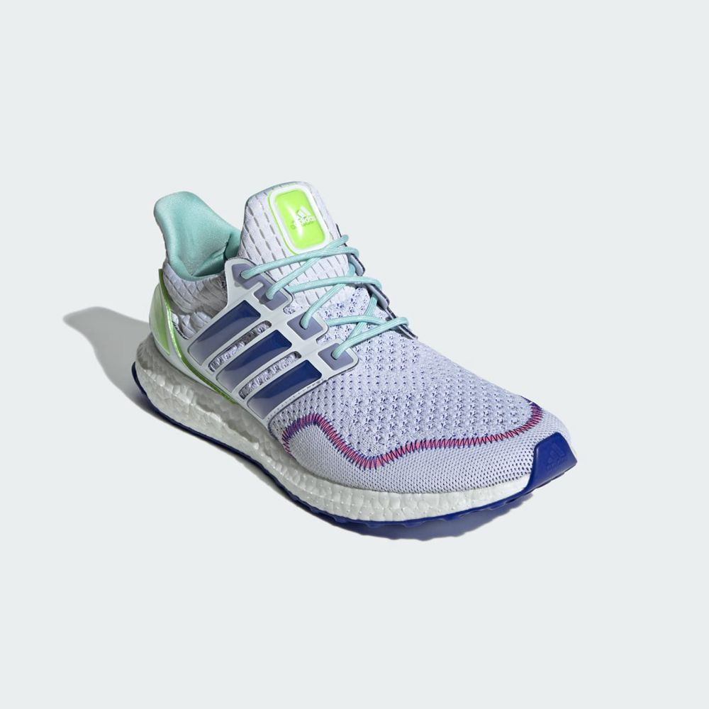 Chaussure Running Adidas Ultraboost 1.0 Blanche Bleu Vert Femme | WVB-89429458