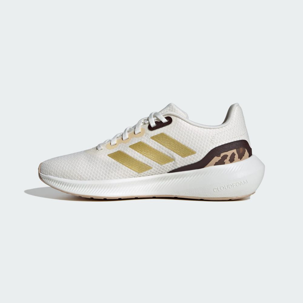 Chaussure Running Adidas Runfalcon 3 Blanche Doré Beige Femme | FFW-36221836