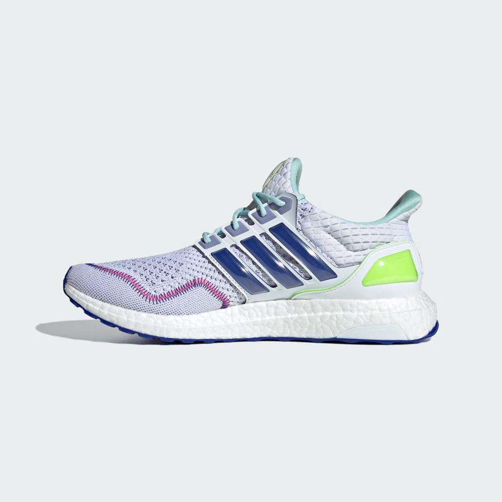 Chaussure Running Adidas Ultraboost 1.0 Blanche Bleu Vert Femme | WVB-89429458