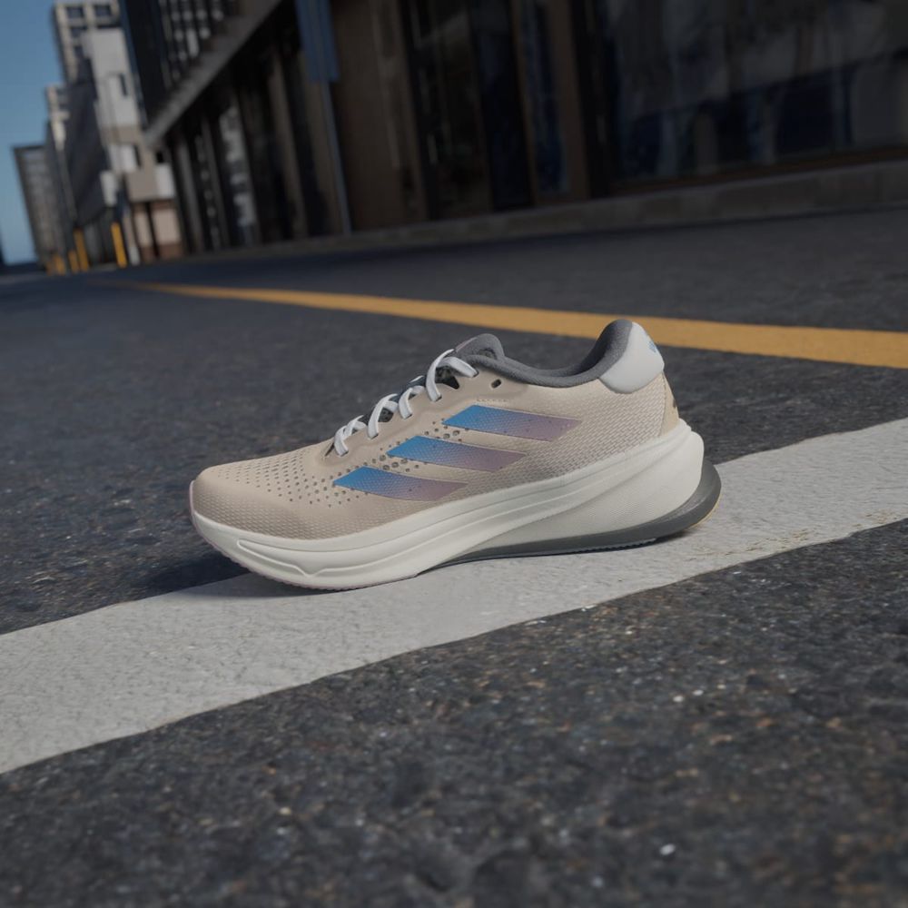 Chaussure Running Adidas Supernova Rise Move For The Planet Beige Bleu Grise Femme | LID-16493495