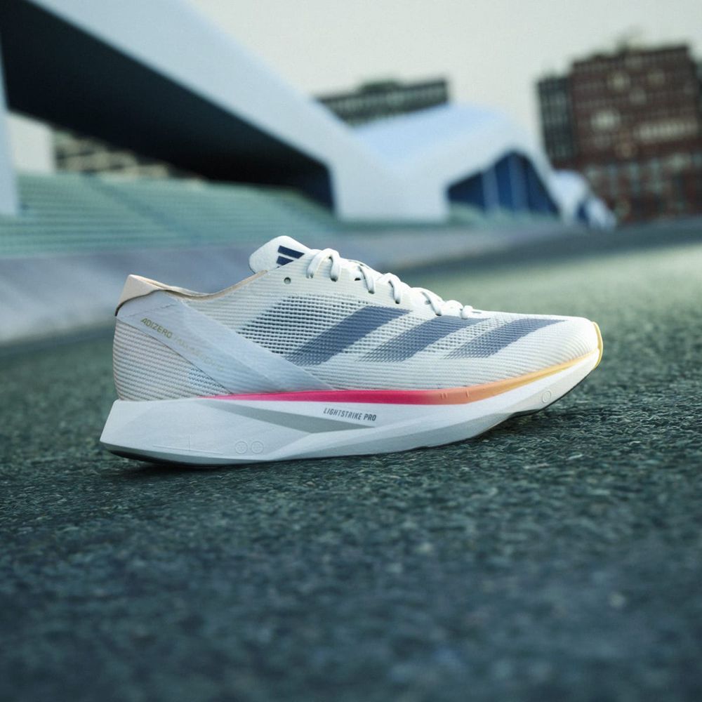 Chaussure Running Adidas Adizero Takumi Sen 10 W Blanche Grise Femme | VAU-04432344