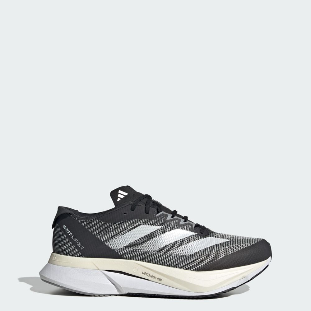 Chaussure Running Adidas Adizero Boston 12 Wide Noir Blanche Grise Femme | ALO-90104222