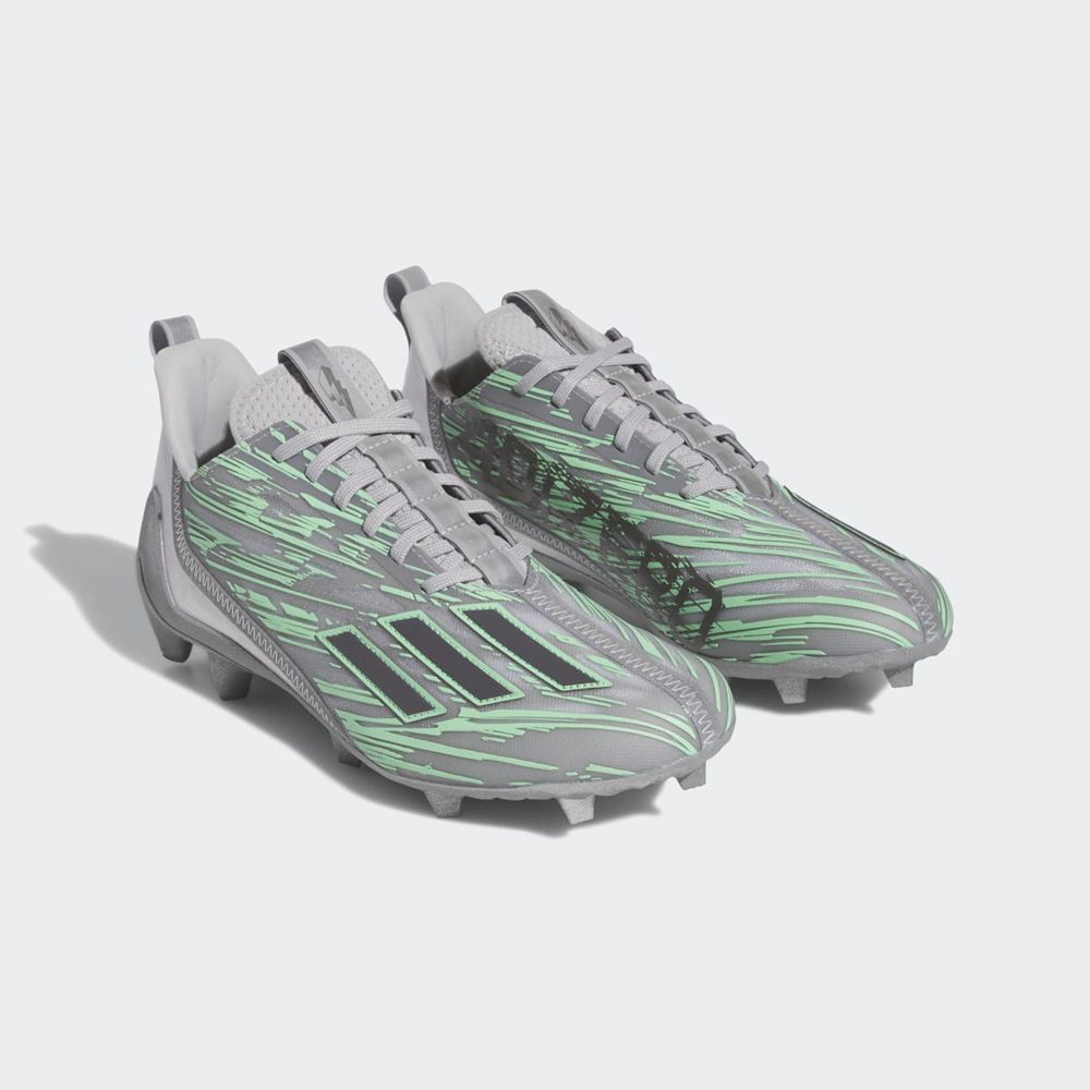 Chaussure de Foot Adidas Adizero 12.0 Flash Grise Vert Argent Femme | BNC-14474420