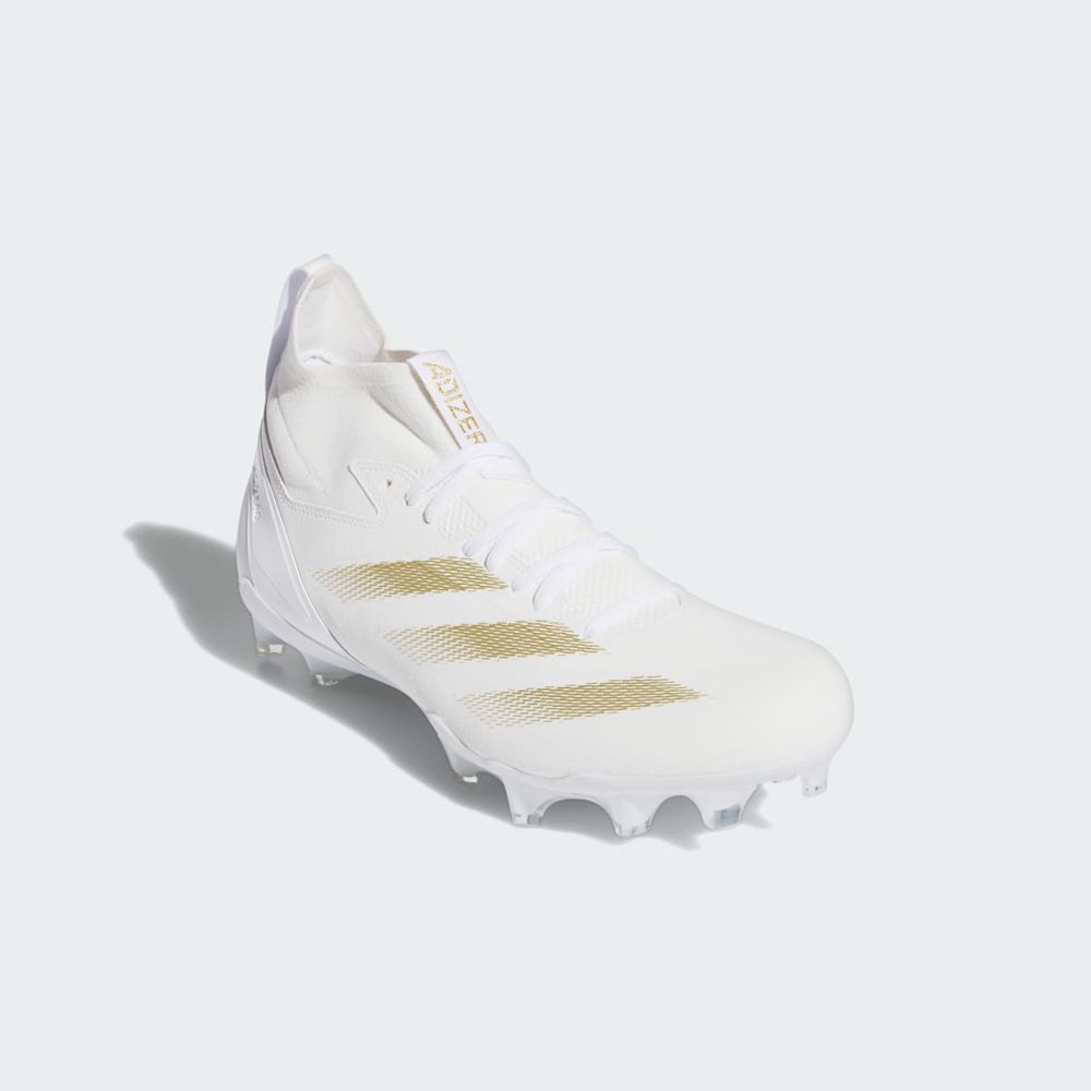 Chaussure de Foot Adidas Adizero Impact+ Blanche Doré Femme | MDT-88612425