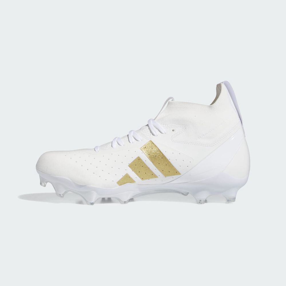 Chaussure de Foot Adidas Adizero Impact+ Blanche Doré Femme | MDT-88612425