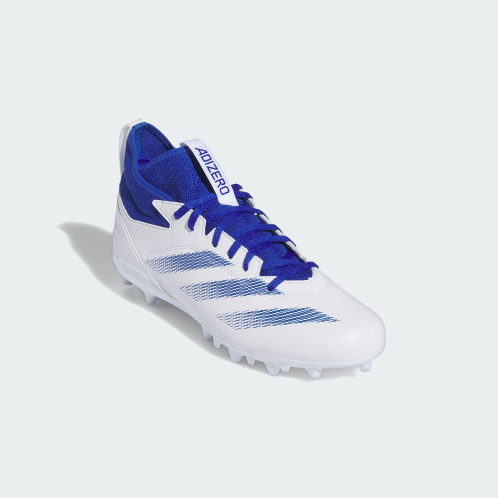 Chaussure de Foot Adidas Adizero Impact.2 Blanche Bleu Femme | EAE-36117124