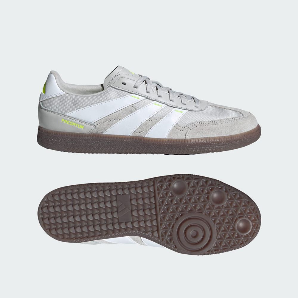 Chaussure Futsal Adidas Predator 24 League Low Freestyle Grise Blanche Jaune Femme | SMD-28794916