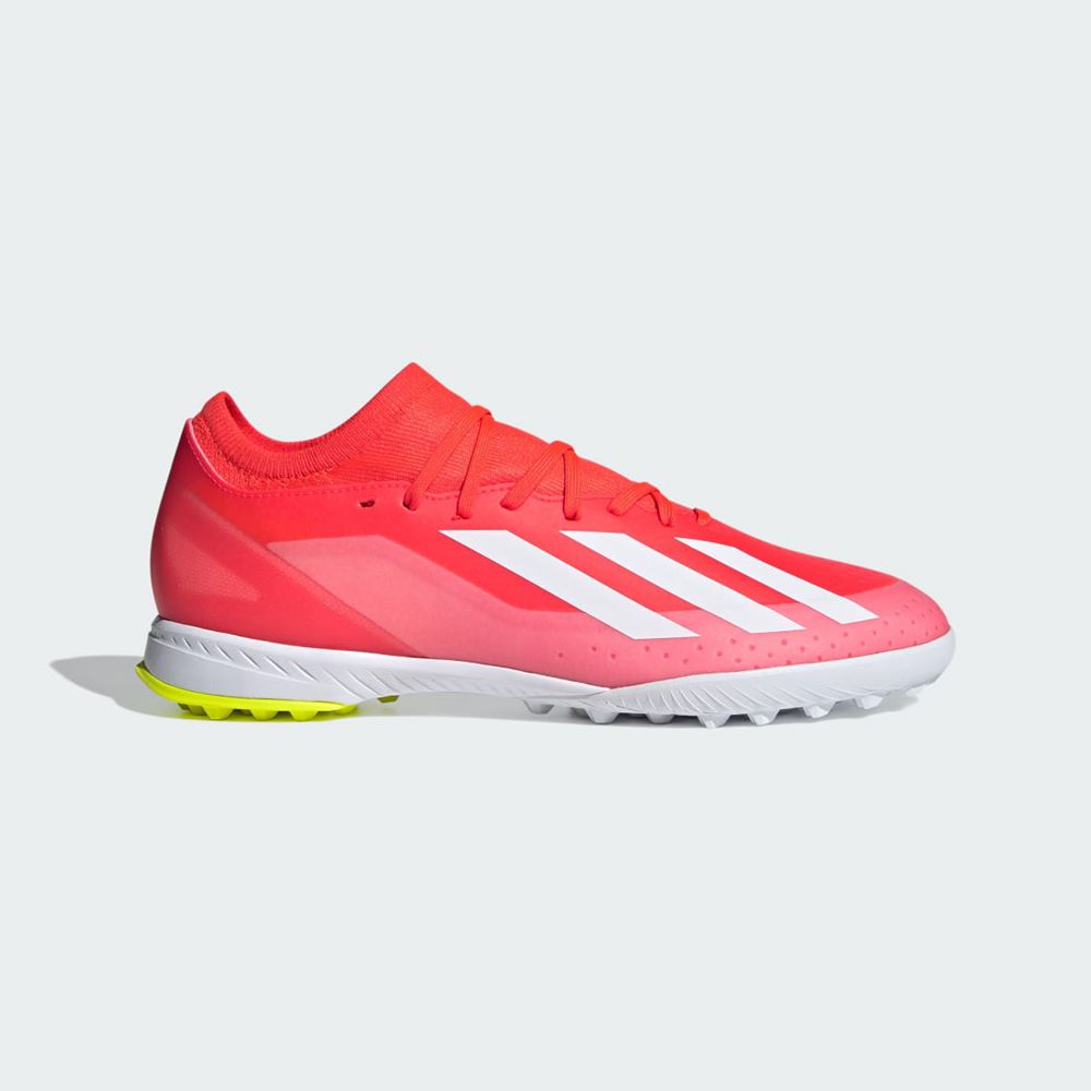 Chaussure Futsal Adidas X Crazyfast League Turf Rouge Blanche Jaune Femme | WWU-41840427