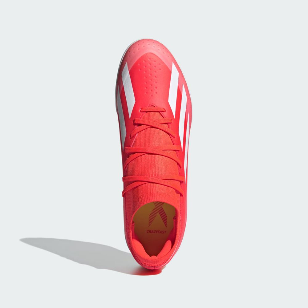 Chaussure Futsal Adidas X Crazyfast League Turf Rouge Blanche Jaune Femme | WWU-41840427