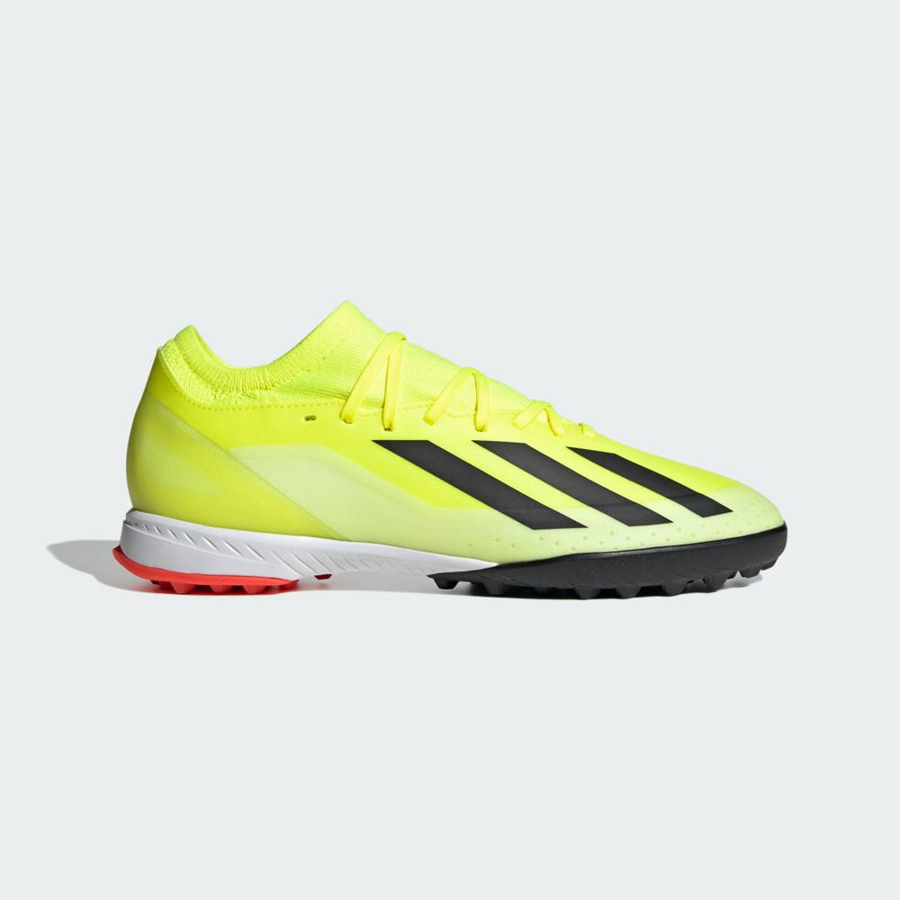 Chaussure Futsal Adidas X Crazyfast League Turf Jaune Noir Blanche Femme | GEK-62482890