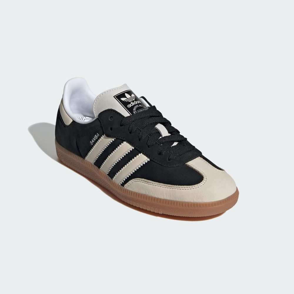 Chaussure Futsal Adidas Samba OG W Noir Blanche Argent Femme | PZQ-57776493