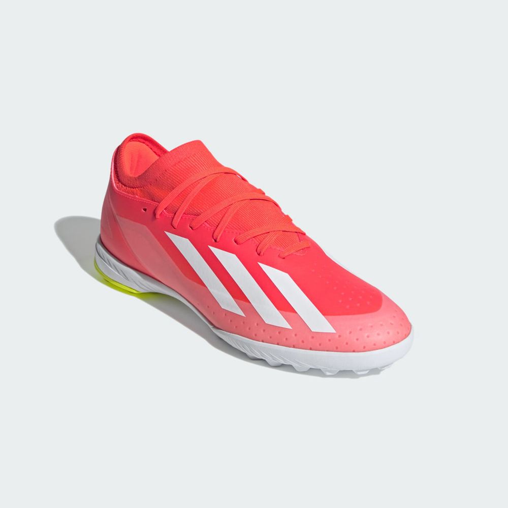 Chaussure Futsal Adidas X Crazyfast League Turf Rouge Blanche Jaune Femme | WWU-41840427