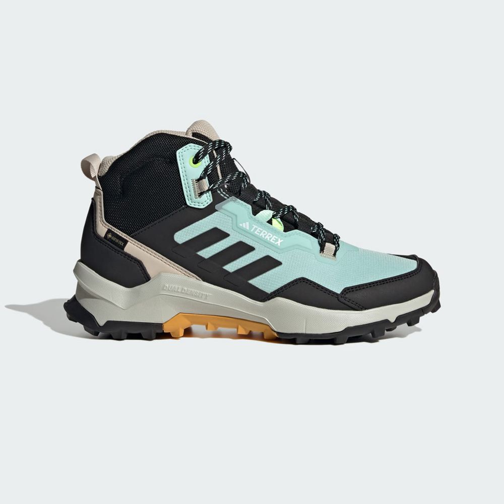 Chaussure de Randonnée Adidas Terrex AX4 Mid Gore-Tex Bleu Noir Jaune Femme | FQI-95679814