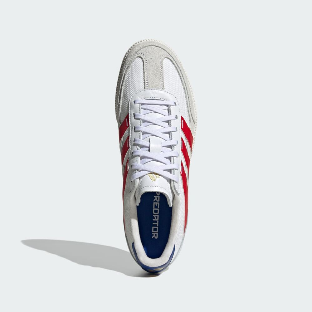 Chaussure Futsal Adidas Predator 24 League Low Freestyle Blanche Rouge Bleu Femme | FLK-70464259