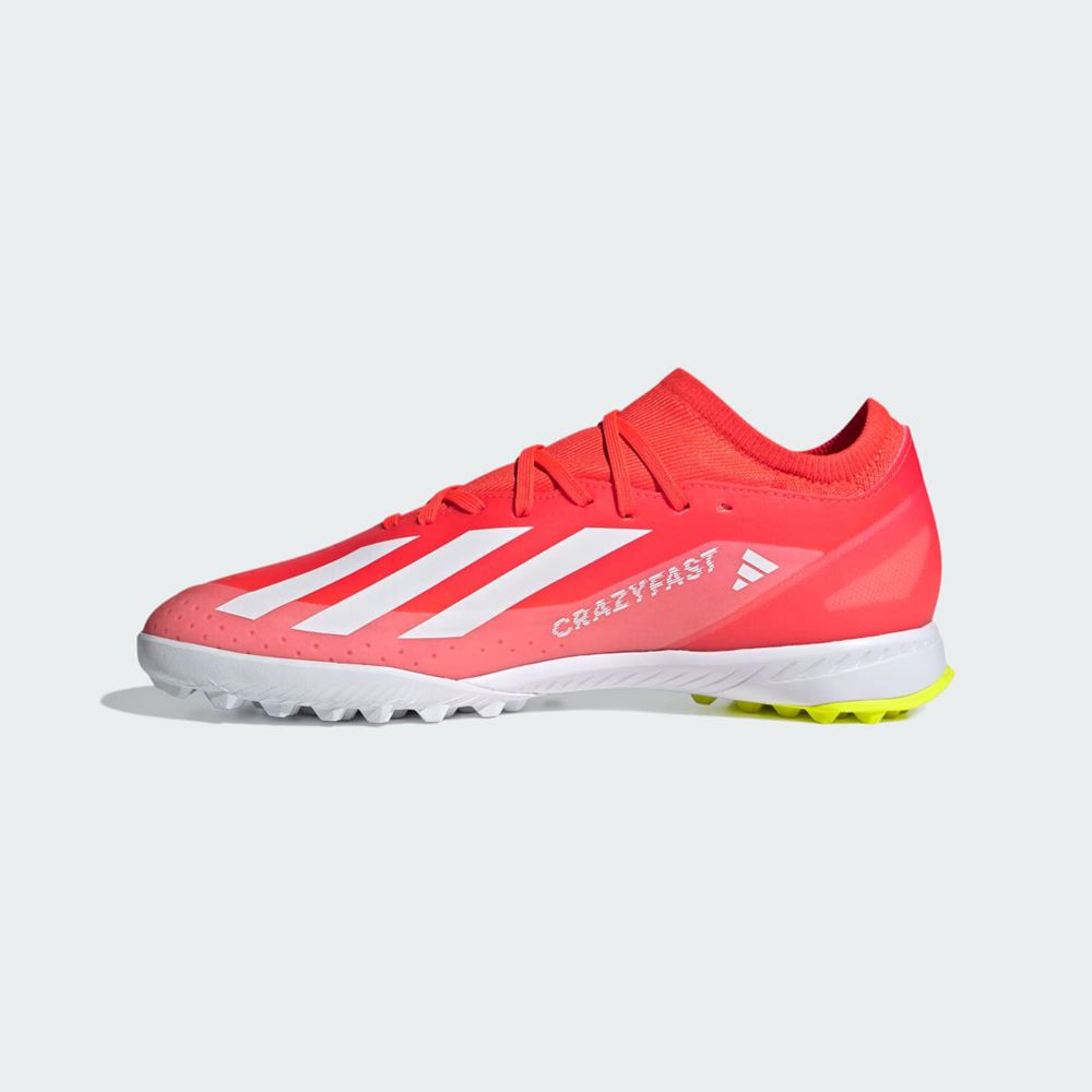 Chaussure Futsal Adidas X Crazyfast League Turf Rouge Blanche Jaune Femme | WWU-41840427