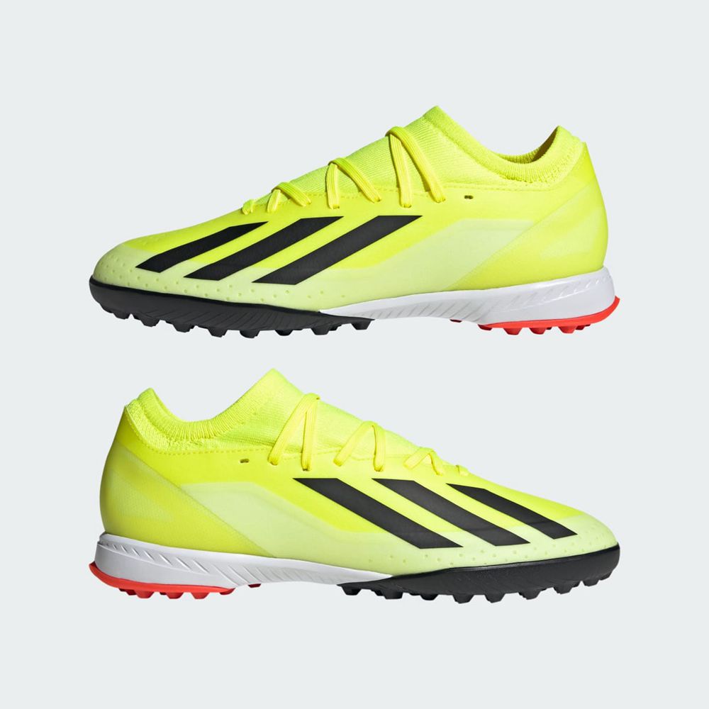 Chaussure Futsal Adidas X Crazyfast League Turf Jaune Noir Blanche Femme | GEK-62482890