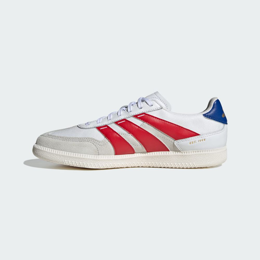 Chaussure Futsal Adidas Predator 24 League Low Freestyle Blanche Rouge Bleu Femme | FLK-70464259