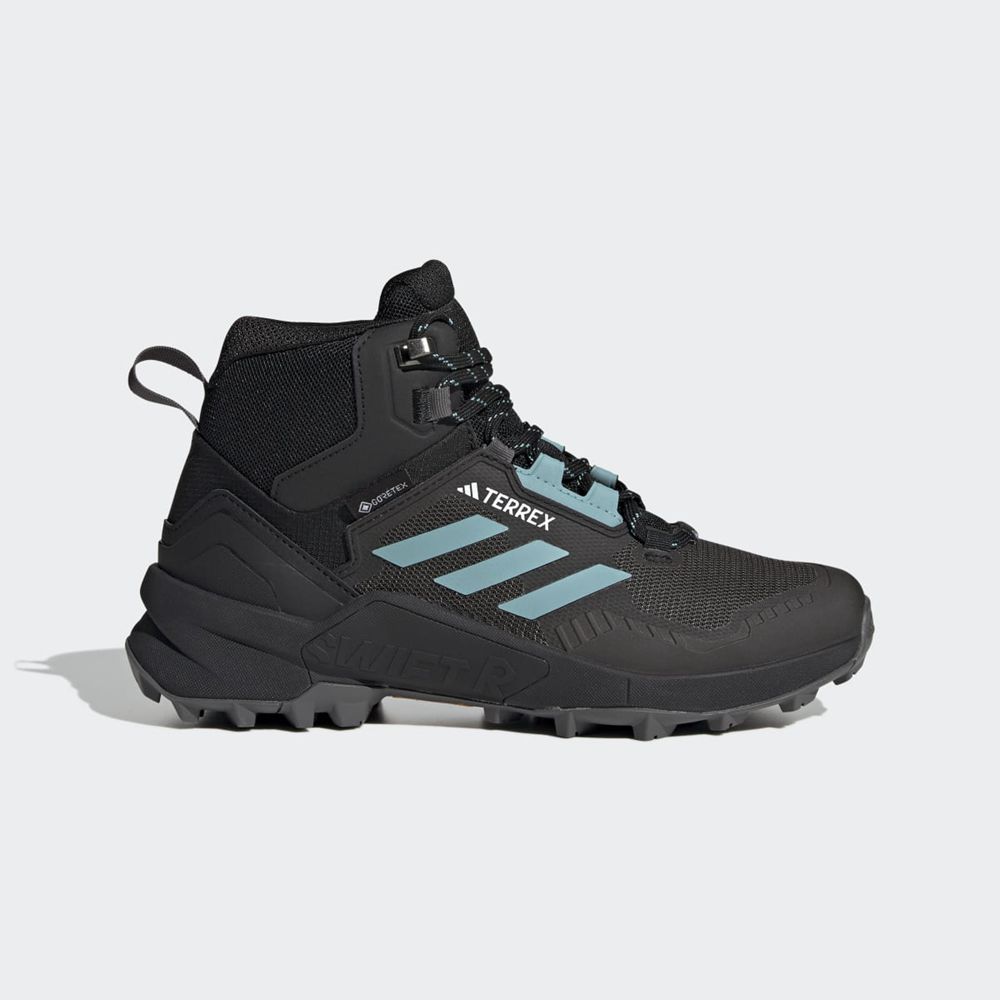 Chaussure de Randonnée Adidas Terrex Swift R3 Mid Gore-Tex Noir Vert Grise Femme | YJU-69684982