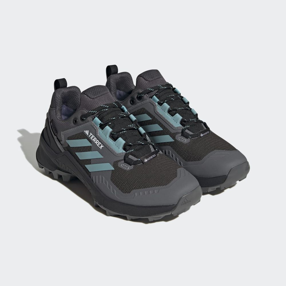 Chaussure de Randonnée Adidas Terrex Swift R3 Gore-Tex Grise Vert Noir Femme | ZZL-25180480