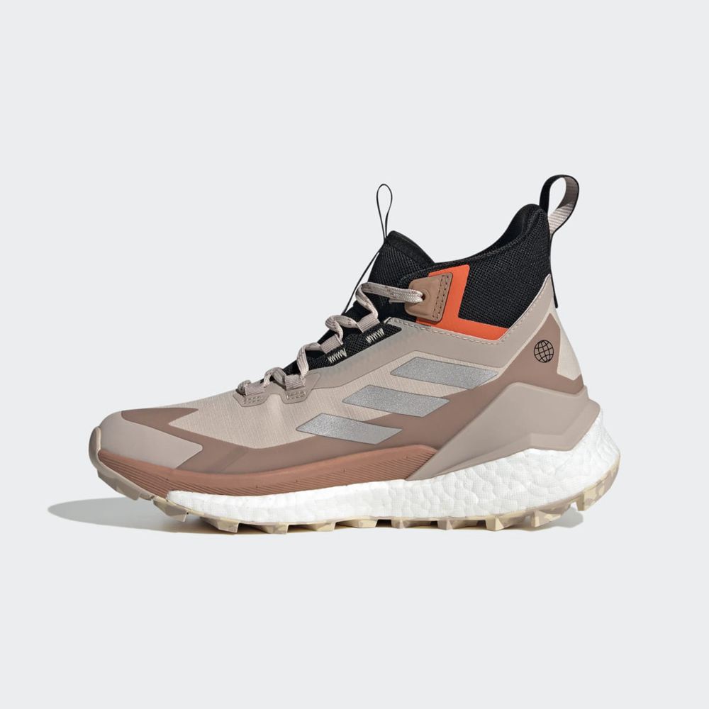 Chaussure de Randonnée Adidas Terrex Free Hiker Gore-Tex 2.0 Grise Orange Femme | XAT-76038157