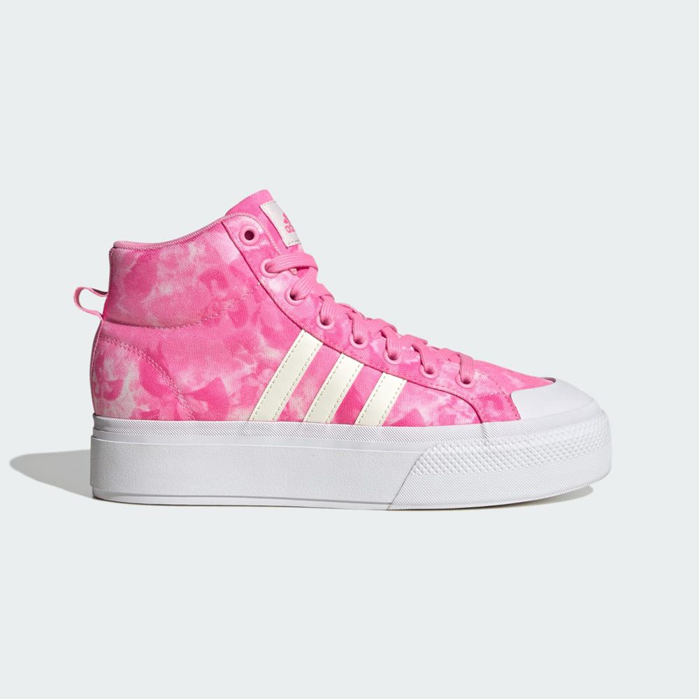 Basket Montante Adidas Bravada 2.0 Platform Mid Rose Blanche Femme | GYZ-45779036