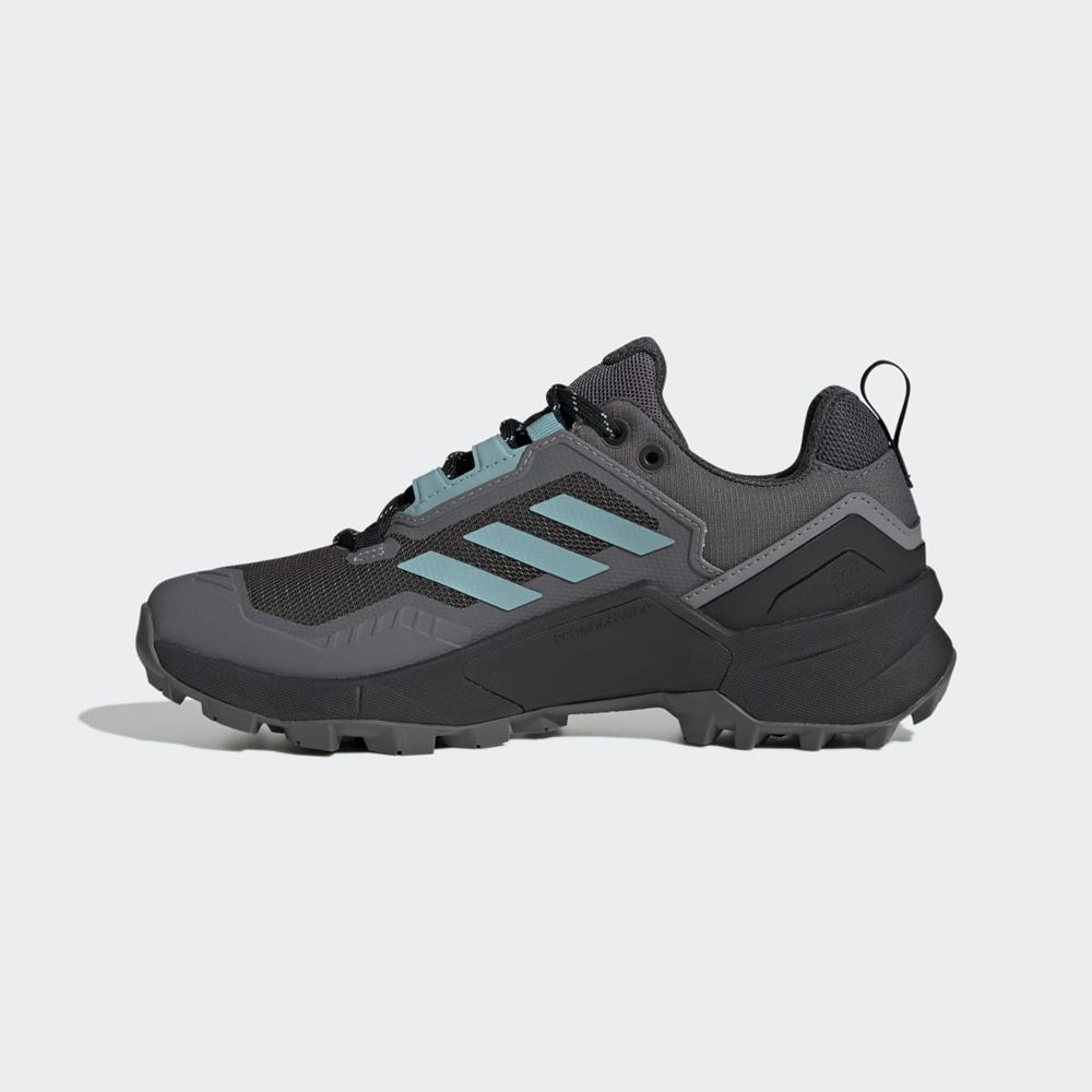 Chaussure de Randonnée Adidas Terrex Swift R3 Gore-Tex Grise Vert Noir Femme | ZZL-25180480