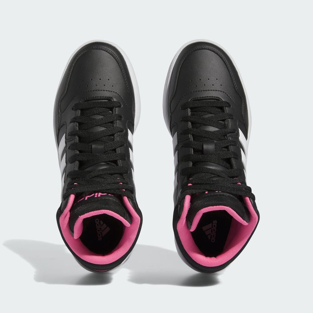 Basket Montante Adidas Hoops 3.0 Mid Noir Blanche Rose Femme | UQW-21238720