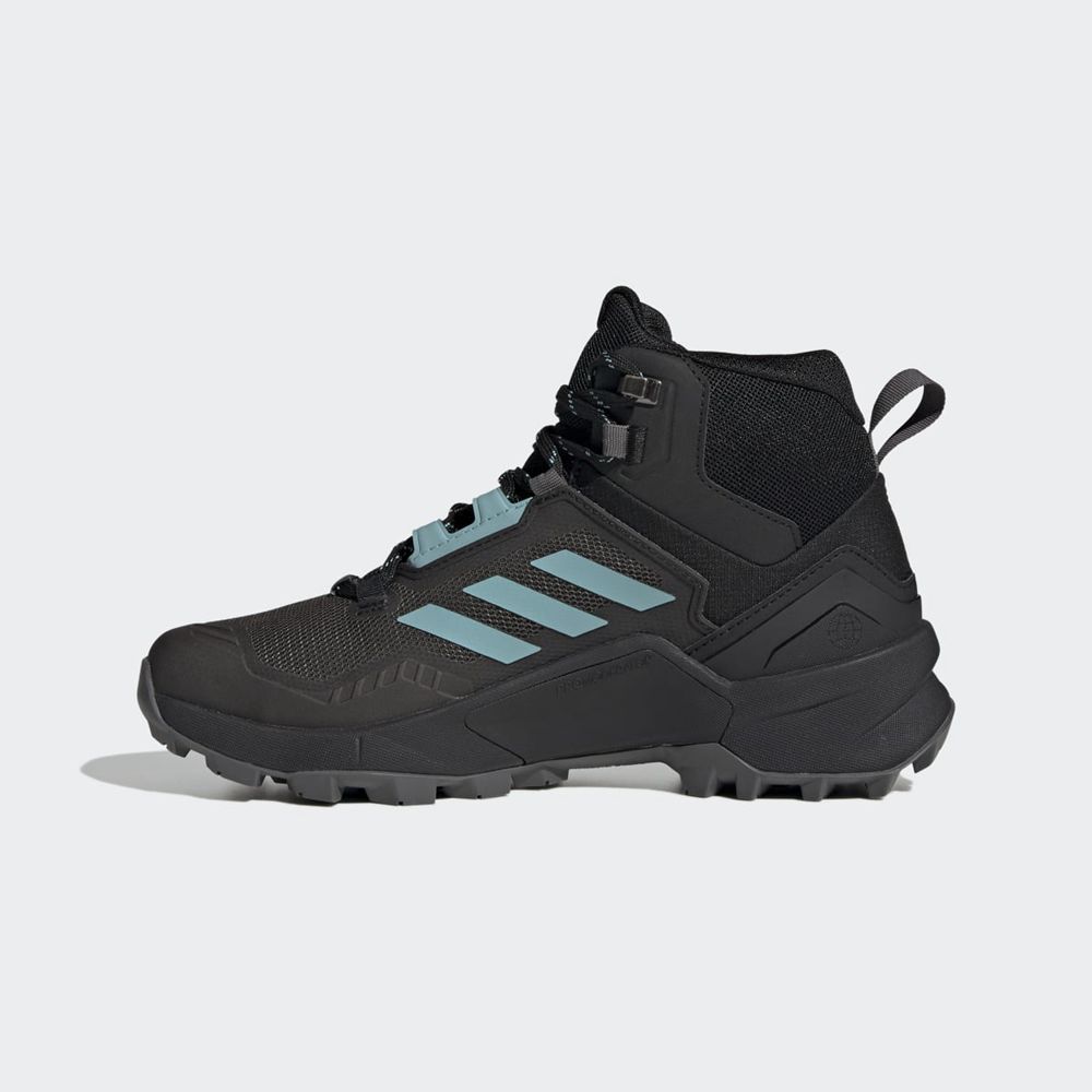 Chaussure de Randonnée Adidas Terrex Swift R3 Mid Gore-Tex Noir Vert Grise Femme | YJU-69684982