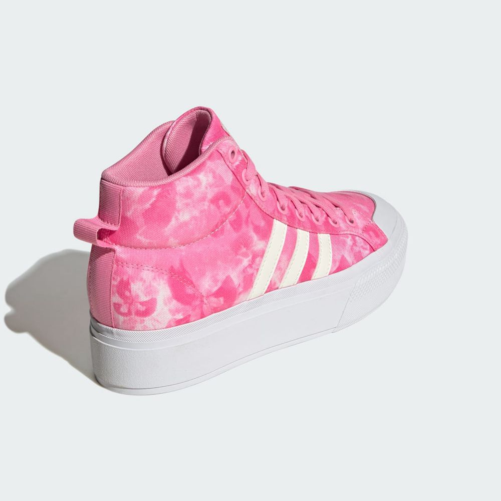 Basket Montante Adidas Bravada 2.0 Platform Mid Rose Blanche Femme | GYZ-45779036