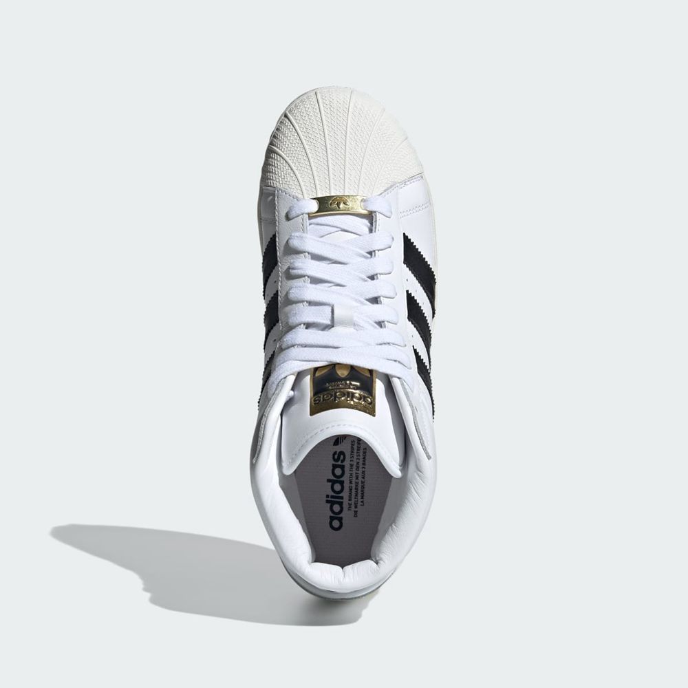 Basket Montante Adidas Superstar XLG Mid Blanche Noir Femme | YOL-66613159