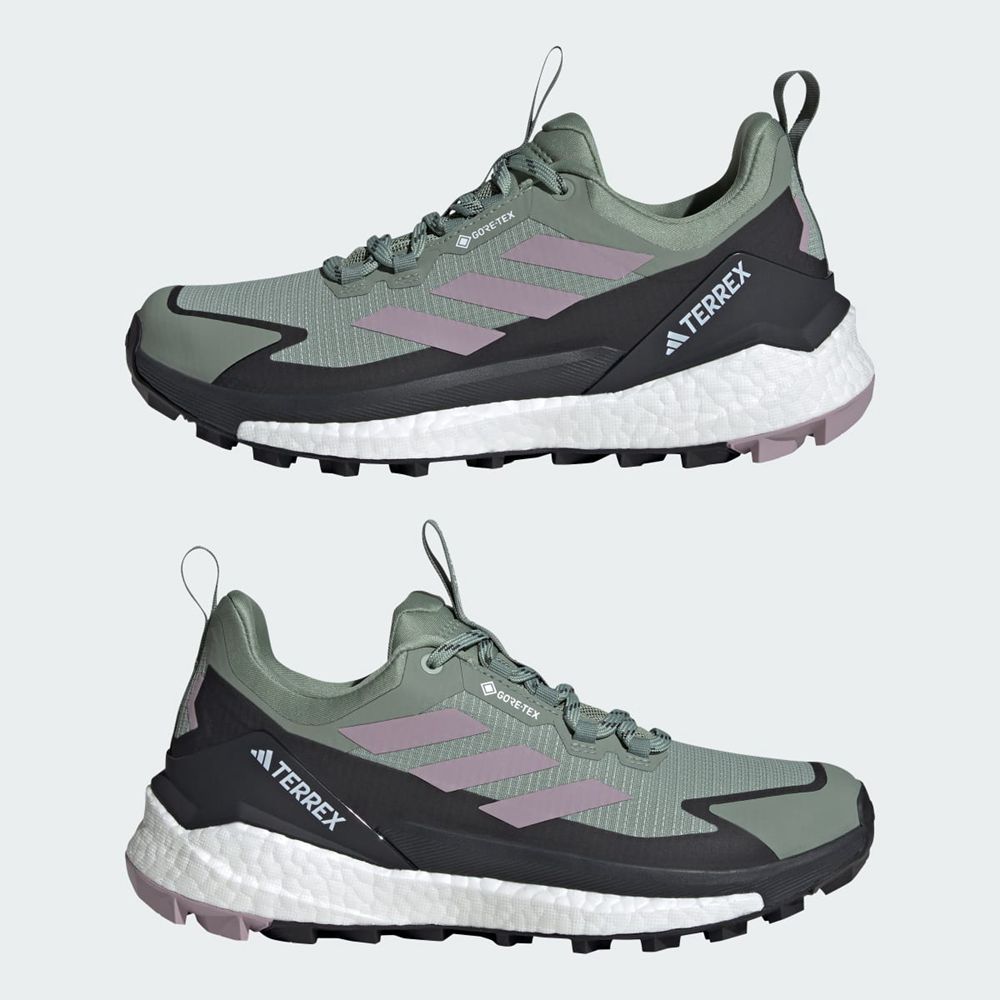 Chaussure de Randonnée Adidas Terrex Free Hiker 2.0 Low Gore-Tex Vert Noir Grise Femme | GIQ-53508316