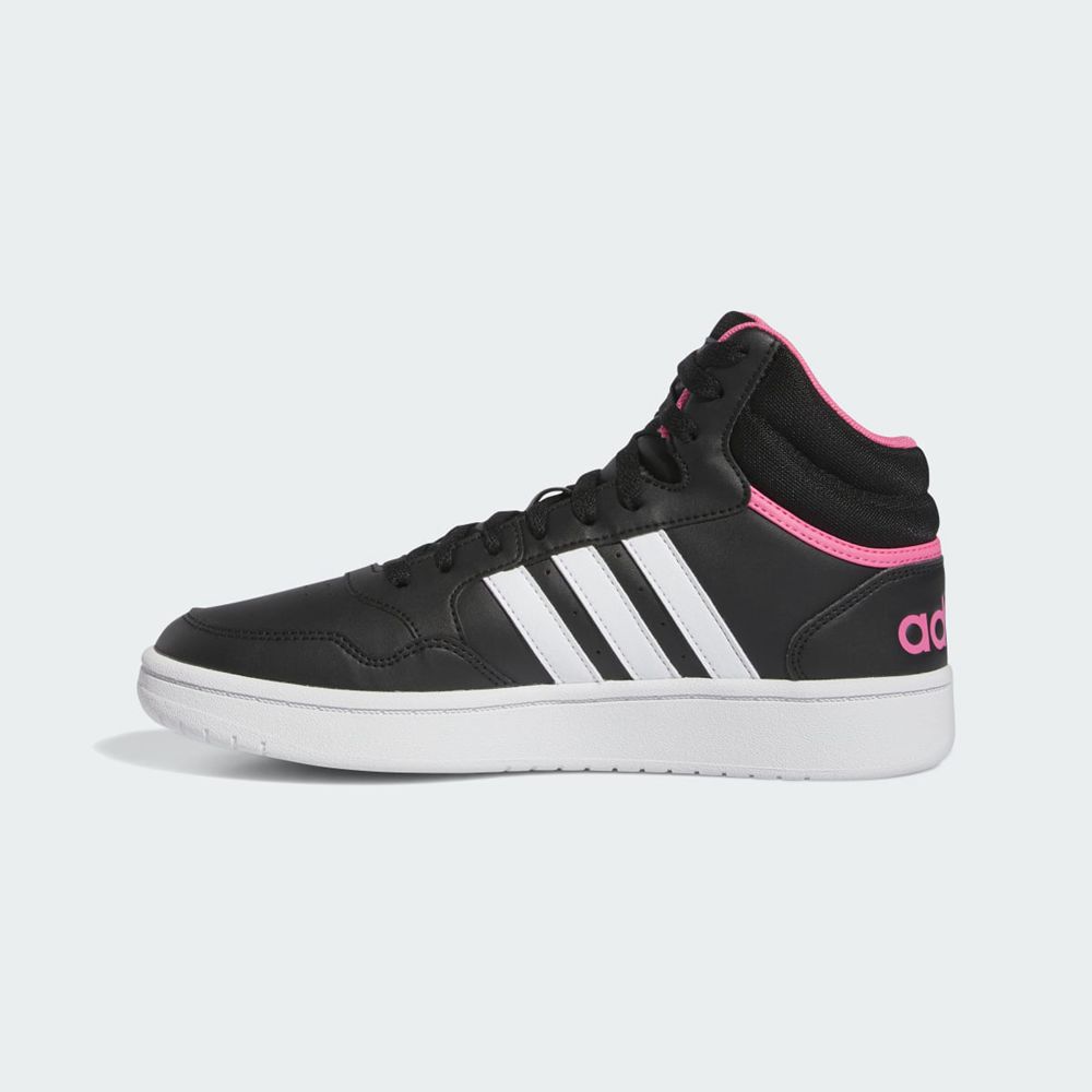 Basket Montante Adidas Hoops 3.0 Mid Noir Blanche Rose Femme | UQW-21238720