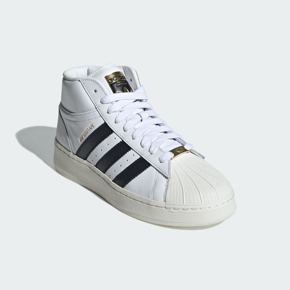 Basket Montante Adidas Superstar XLG Mid Blanche Noir Femme | YOL-66613159