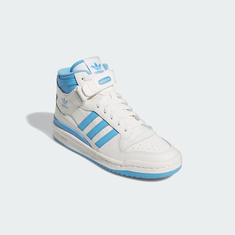 Basket Montante Adidas Forum Mid Blanche Bleu Femme | HCR-39883003