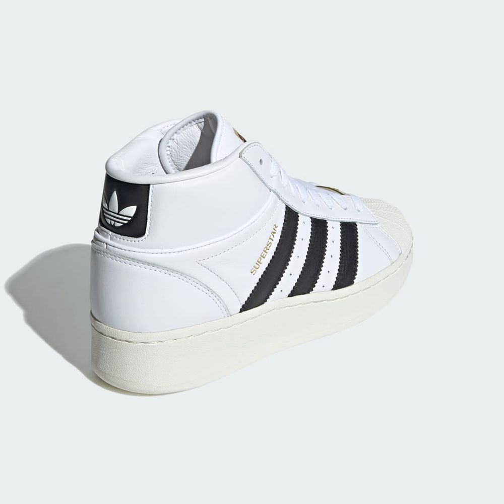 Basket Montante Adidas Superstar XLG Mid Blanche Noir Femme | YOL-66613159