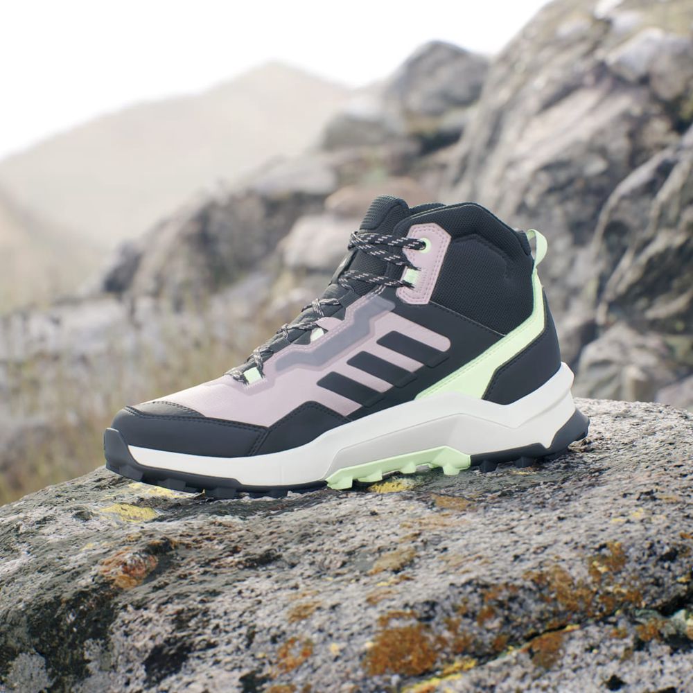 Chaussure de Randonnée Adidas Terrex AX4 Mid Gore-Tex Grise Noir Vert Femme | DNY-27286347