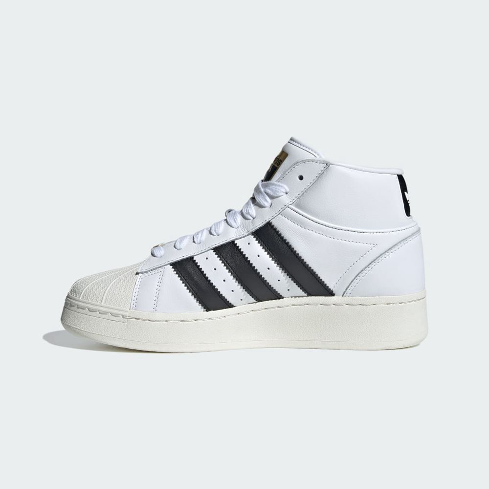 Basket Montante Adidas Superstar XLG Mid Blanche Noir Femme | YOL-66613159