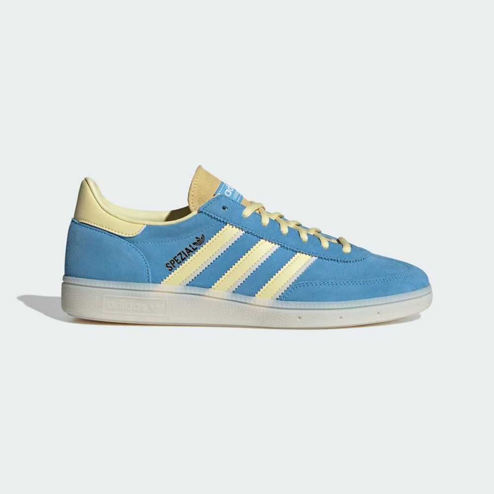 Chaussure Adidas Handball Spezial Bleu Jaune Blanche Femme | RST-84890335