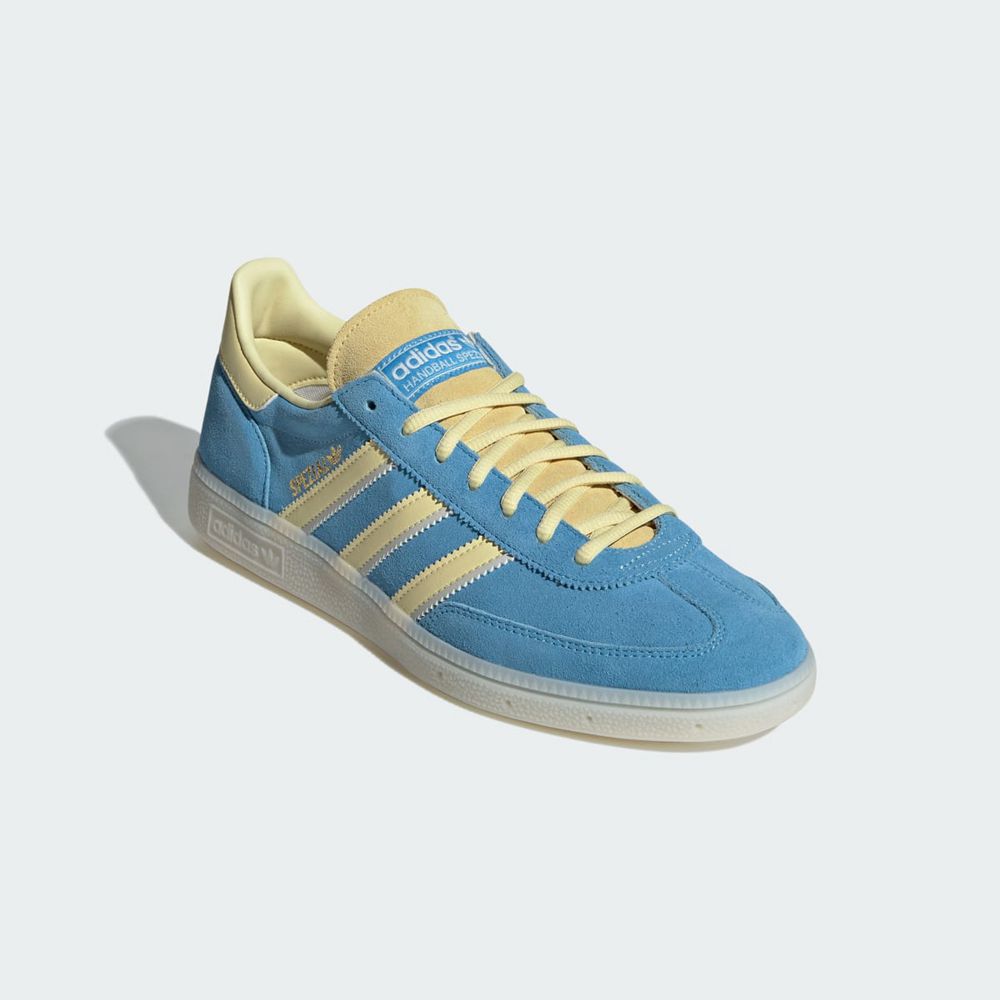 Chaussure Adidas Handball Spezial Bleu Jaune Blanche Femme | RST-84890335