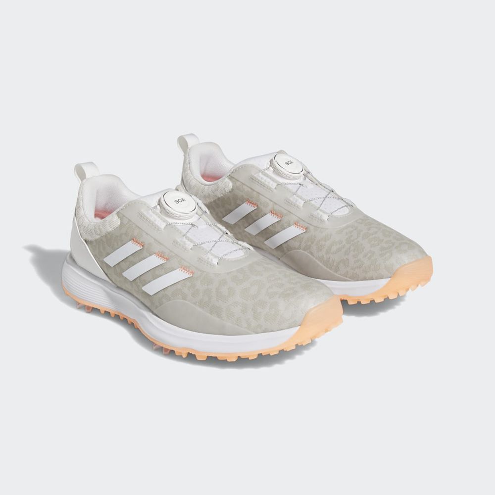 Chaussures De Golf Adidas S2G BOA Spiked Blanche Rose Femme | XSW-57957121