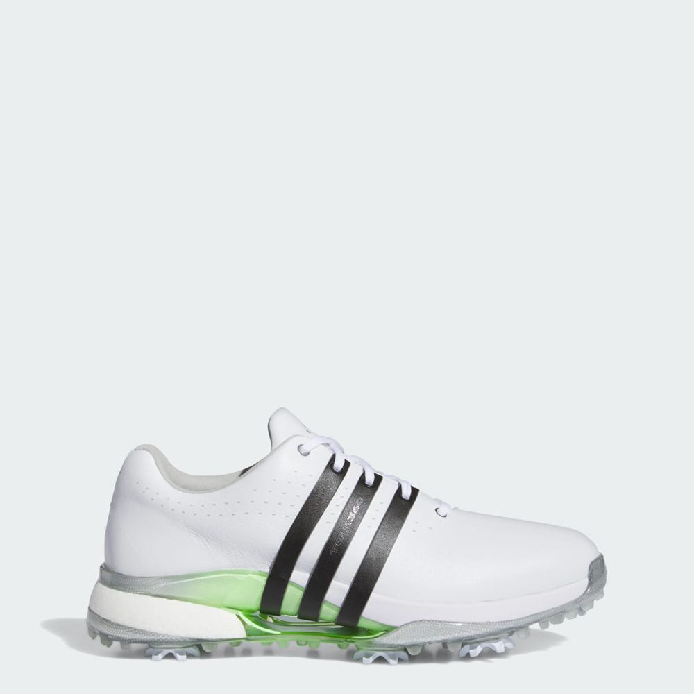 Chaussures De Golf Adidas Tour360 24 Blanche Noir Vert Femme | GOK-66507992