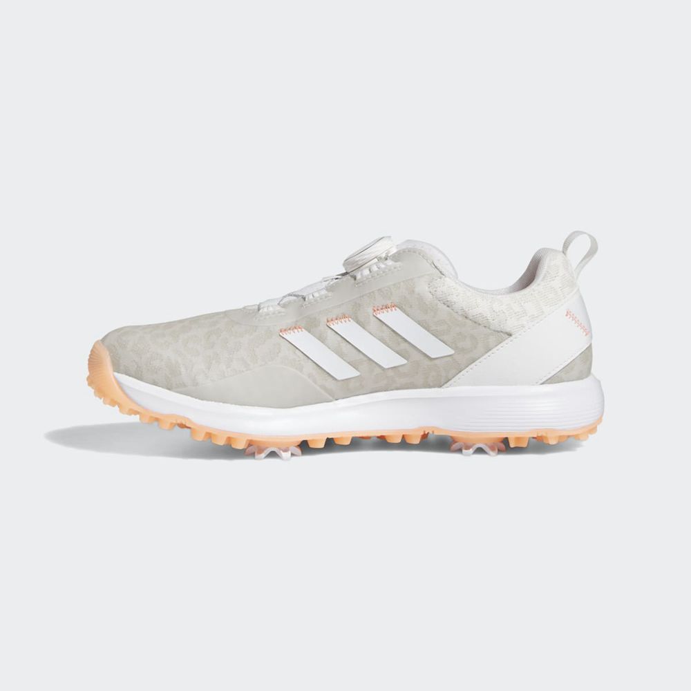 Chaussures De Golf Adidas S2G BOA Spiked Blanche Rose Femme | XSW-57957121