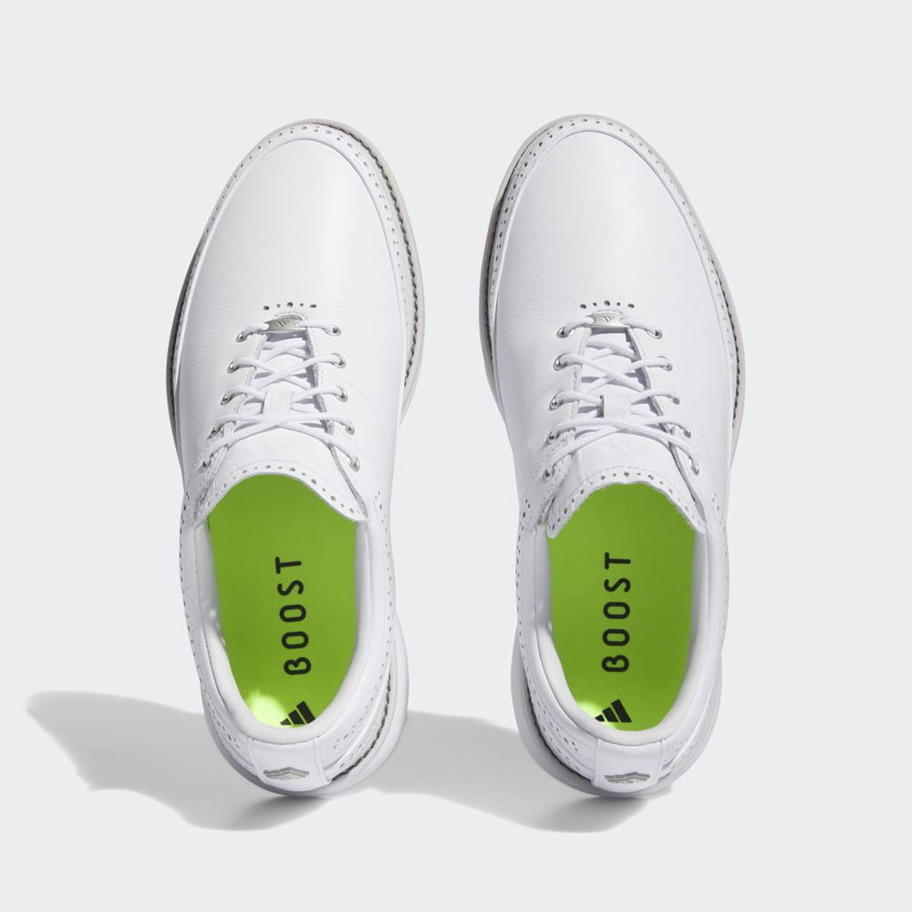 Chaussures De Golf Adidas MC80 Spikeless Blanche Argent Vert Femme | ICG-30967377