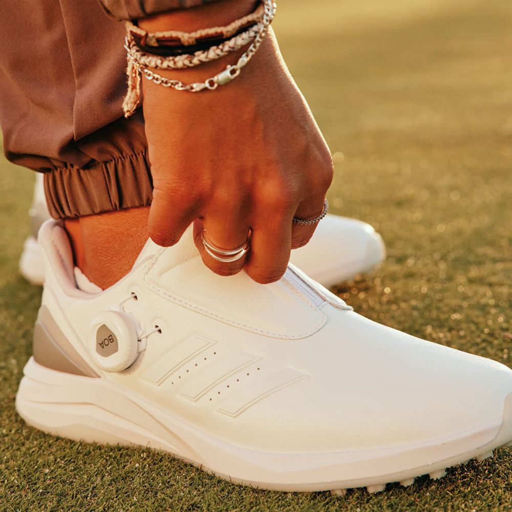 Chaussures De Golf Adidas Solarmotion BOA 24 Spikeless Blanche Argent Femme | AKX-09753624