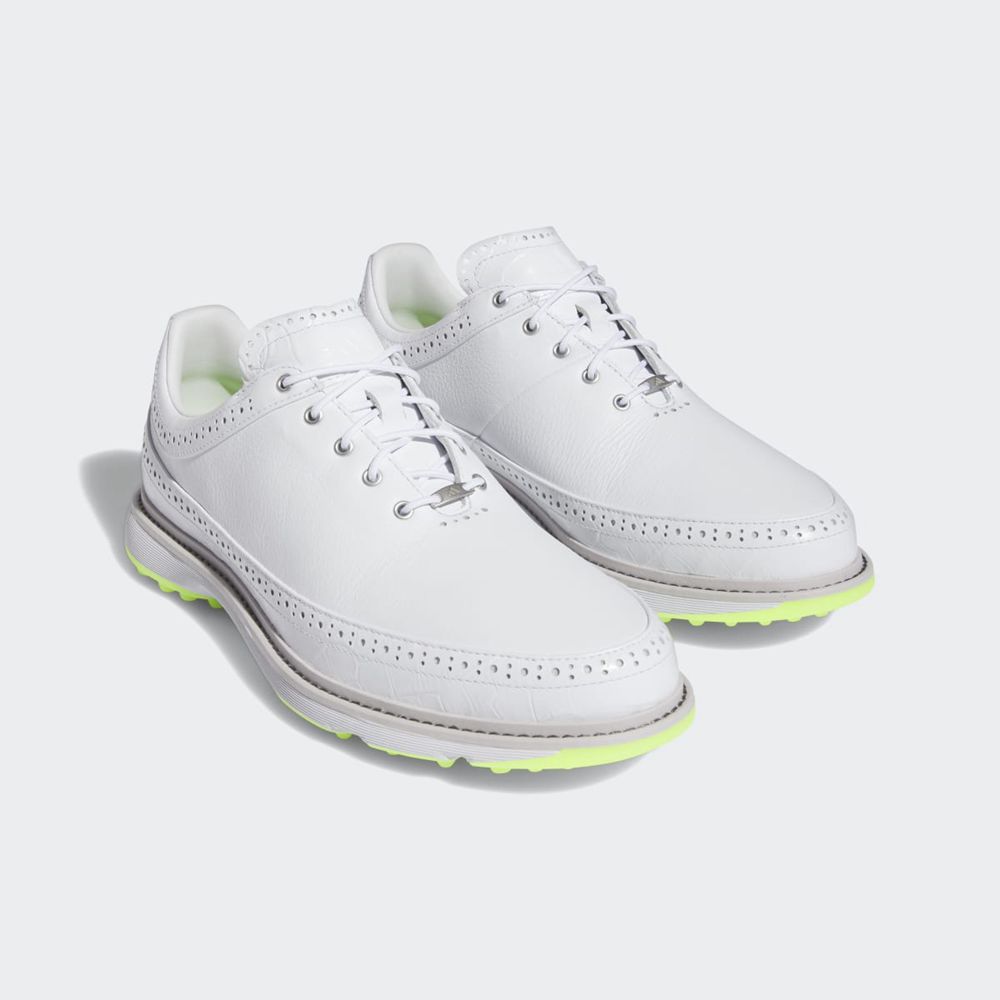 Chaussures De Golf Adidas MC80 Spikeless Blanche Argent Vert Femme | ICG-30967377