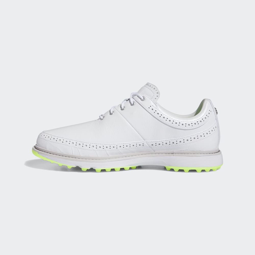 Chaussures De Golf Adidas MC80 Spikeless Blanche Argent Vert Femme | ICG-30967377