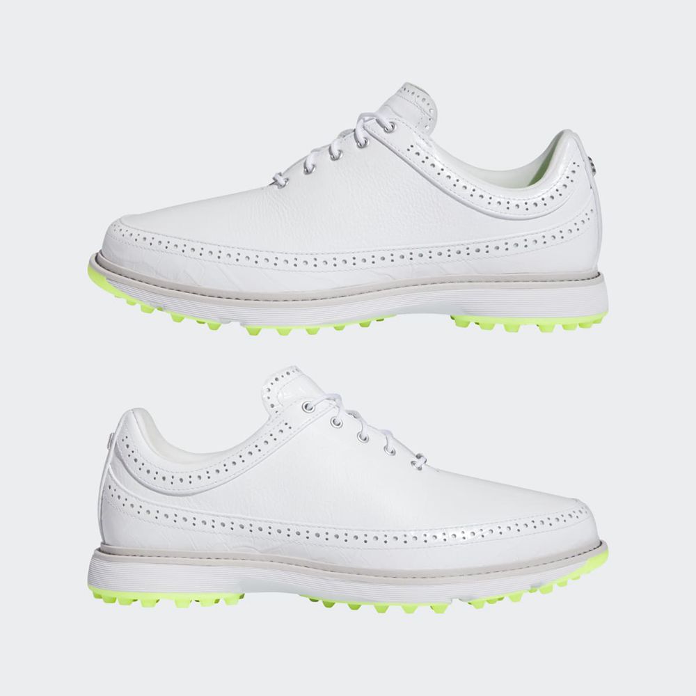 Chaussures De Golf Adidas MC80 Spikeless Blanche Argent Vert Femme | ICG-30967377