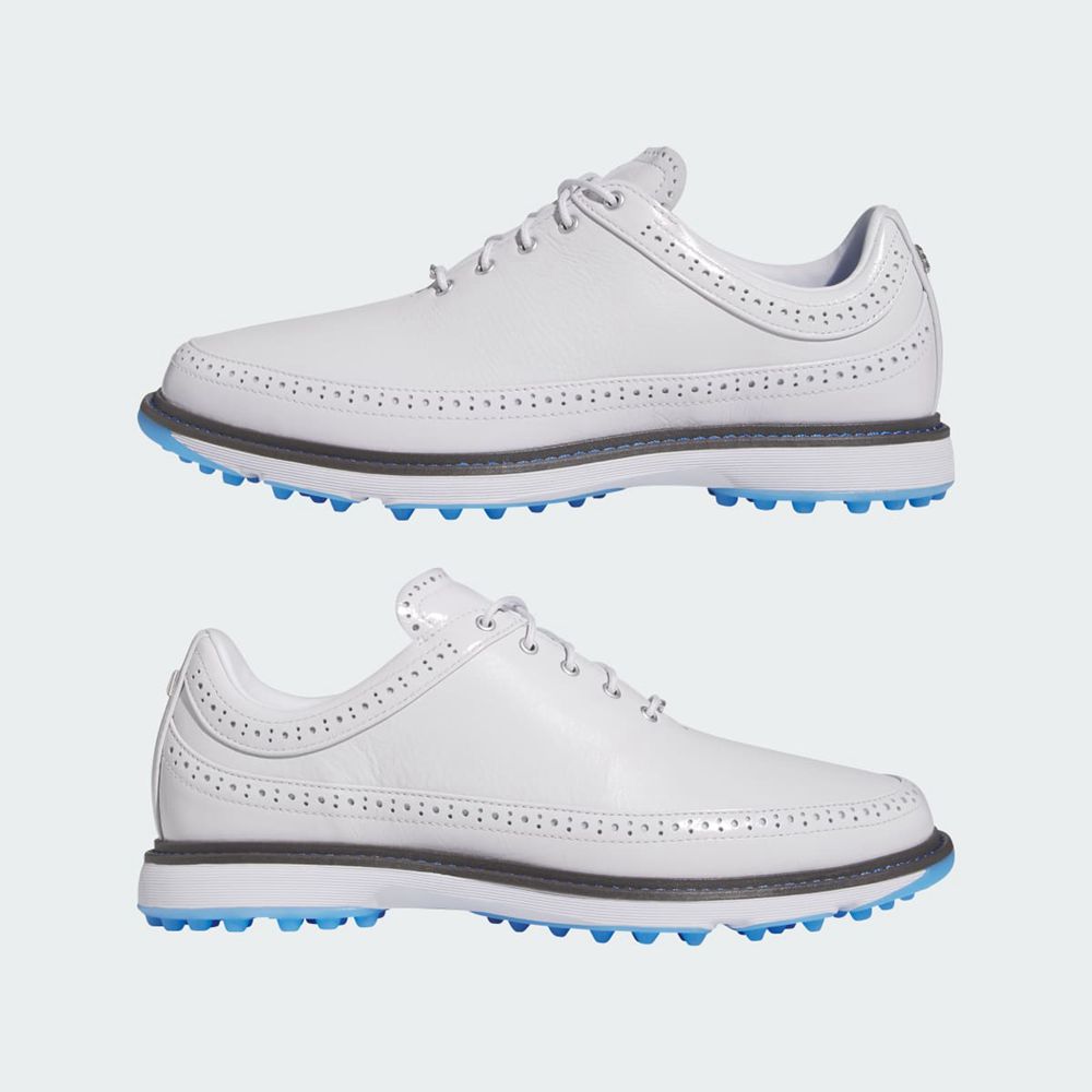 Chaussures De Golf Adidas MC80 Spikeless Grise Argent Bleu Femme | SCI-32154329