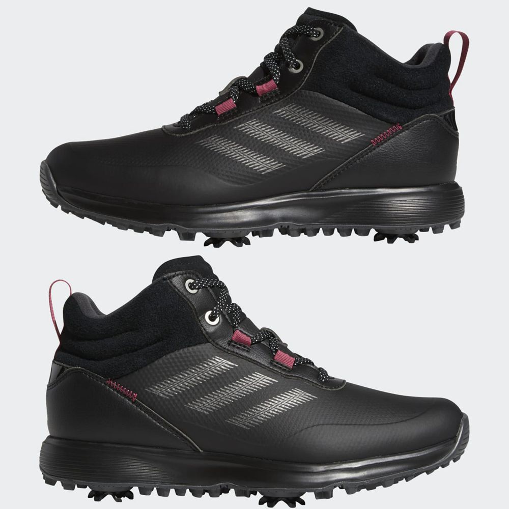 Chaussures De Golf Adidas S2G Mid-Cut Noir Argent Rose Femme | OME-51765207