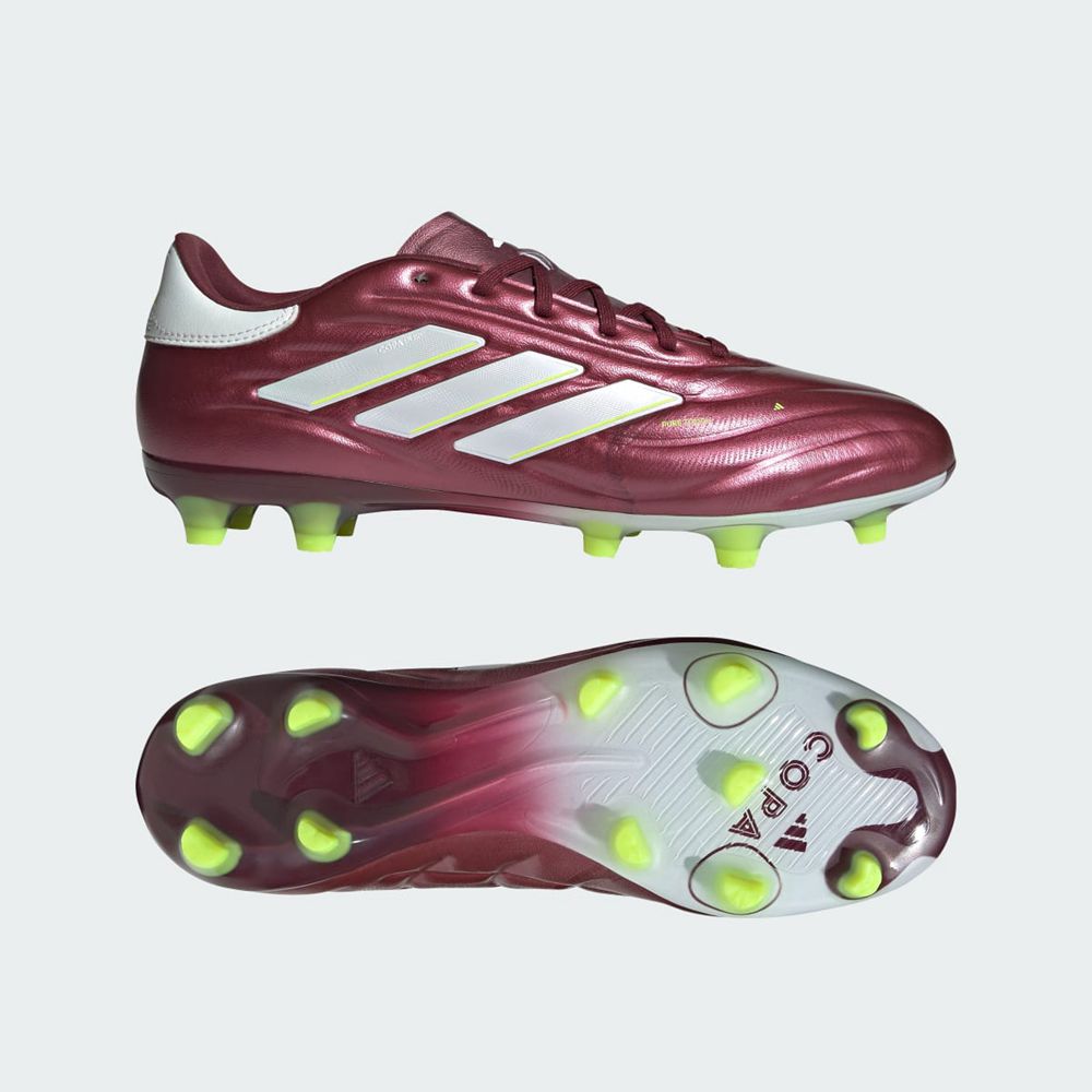 Chaussure de Foot Adidas Copa Pure II Pro Firm Ground Bordeaux Blanche Femme | DAB-85232428